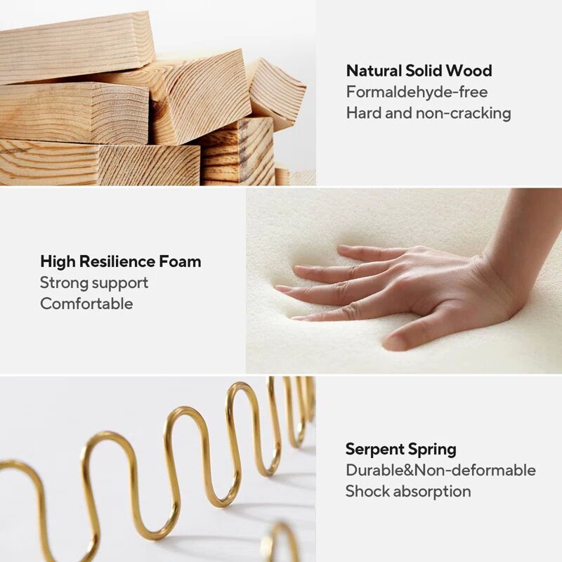 Brown Boucle Fabric Cloud Sofa Image 9