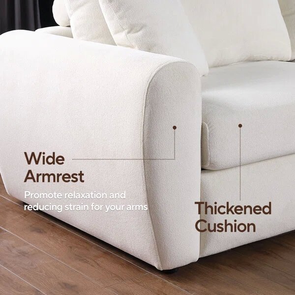 Beige simply designed Living Room Sofa Set Image 3